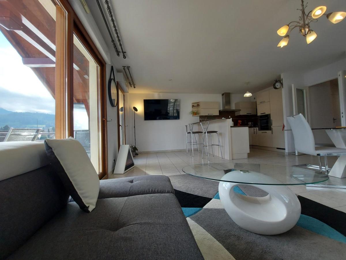 Au Coeur De St Jorioz, Spacieux Appartement Avec Terrasse Et Vue Montagne. Saint-Jorioz Buitenkant foto